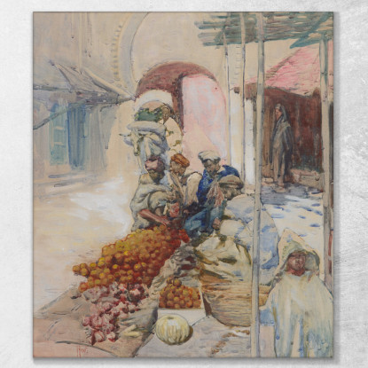 I Venditori Di Arance Tangeri Frances Hodgkins fhd44 quadro stampato su tela