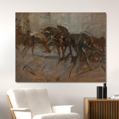 Calèche Giovanni Boldini gbd11 quadro stampato su tela