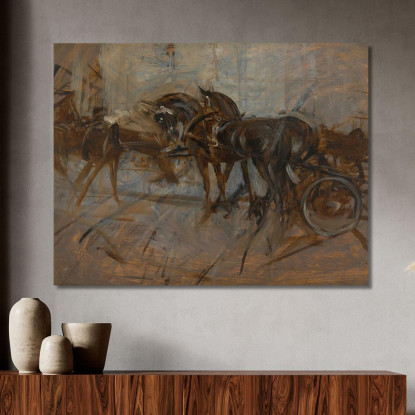 Calèche Giovanni Boldini gbd11 quadro stampato su tela