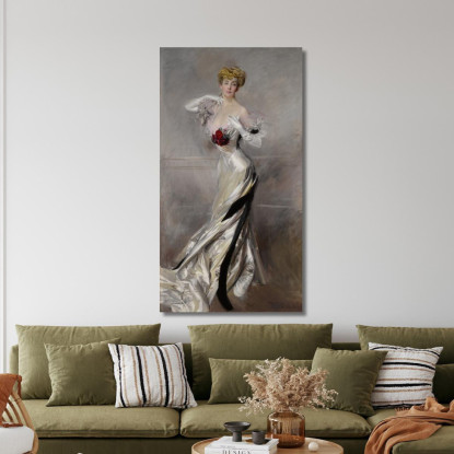 Ritratto Della Contessa Zichy Giovanni Boldini gbd55 quadro stampato su tela