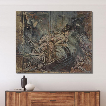 Il Modello Dell'Artista Giovanni Boldini gbd82 quadro stampato su tela