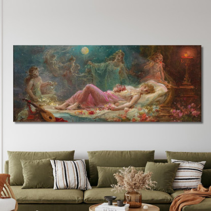 Allegoria Del Sonno Hans Zatzka hzt7 quadro stampato su tela