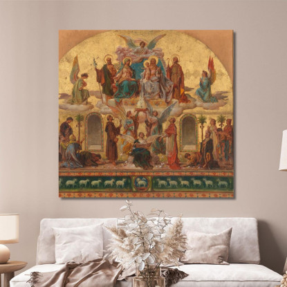 Bozza Per Il Quadro Principale Eseguito In Grandi Dimensioni Hans Zatzka hzt18 quadro stampato su tela