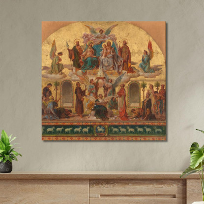 Bozza Per Il Quadro Principale Eseguito In Grandi Dimensioni Hans Zatzka hzt18 quadro stampato su tela