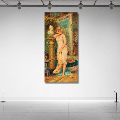 Nell'Atelier La Modella Timida Hans Zatzka hzt27 quadro stampato su tela