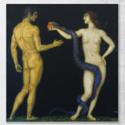 Adam E Eve Franz von Stuck fvs2 quadro stampato su tela