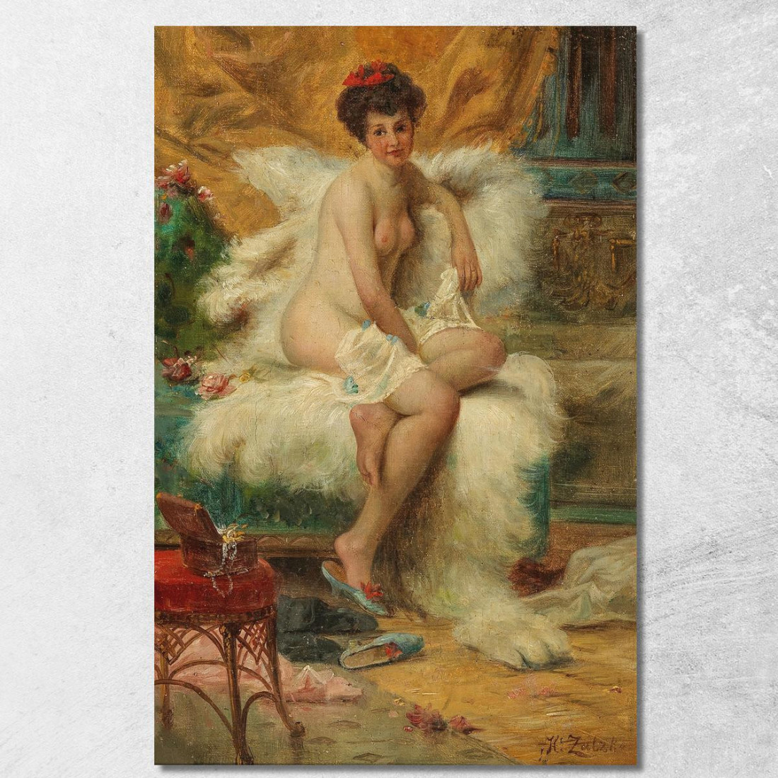 Il Portagioie Hans Zatzka hzt47 quadro stampato su tela Il Portagioie Hans Zatzka hzt47 quadro stampato su tela