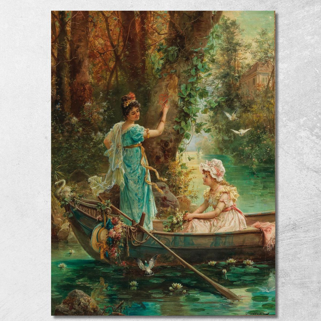 Il Messaggio D'Amore Hans Zatzka hzt50 quadro stampato su tela Il Messaggio D'Amore Hans Zatzka hzt50 quadro stampato su tela