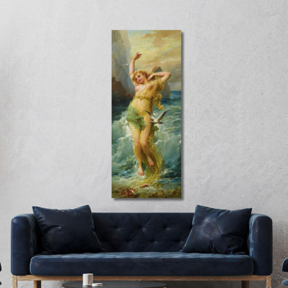 Ninfa Dell'Acqua Hans Zatzka hzt57 quadro stampato su tela