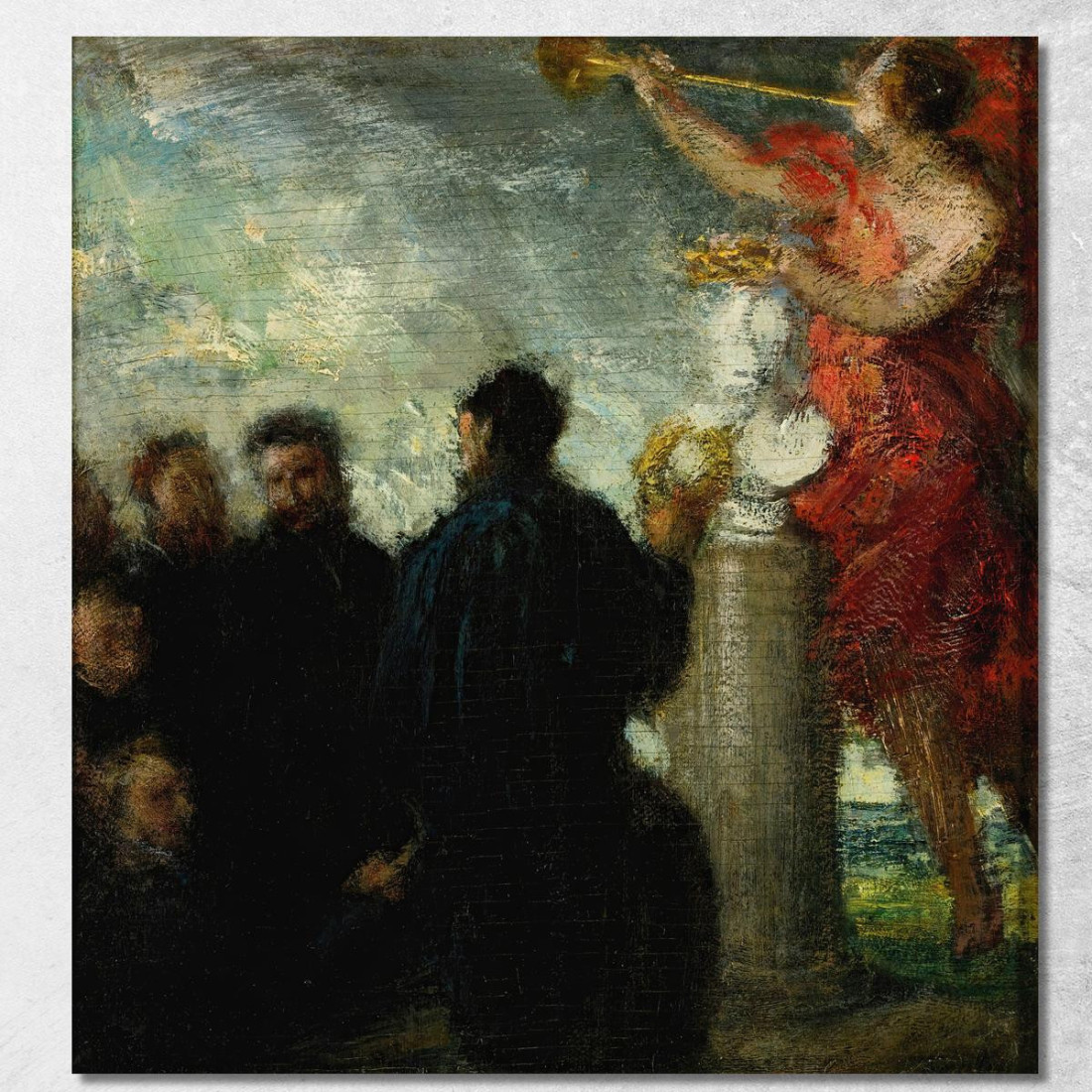 Omaggio A Eugène Delacroix Henri Fantin-Latour hft33 quadro stampato su tela Omaggio A Eugène Delacroix Henri Fantin-Latour hft33 quadro stampato su tela