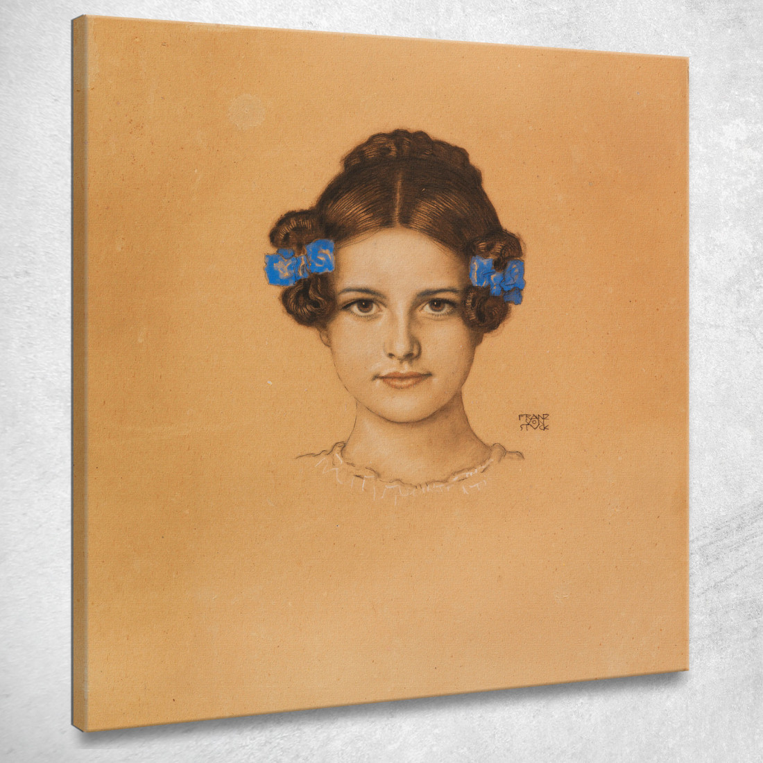 Ritratto Della Figlia Maria 2 Franz von Stuck fvs9 quadro stampato su tela Ritratto Della Figlia Maria 2 Franz von Stuck fvs9 quadro stampato su tela
