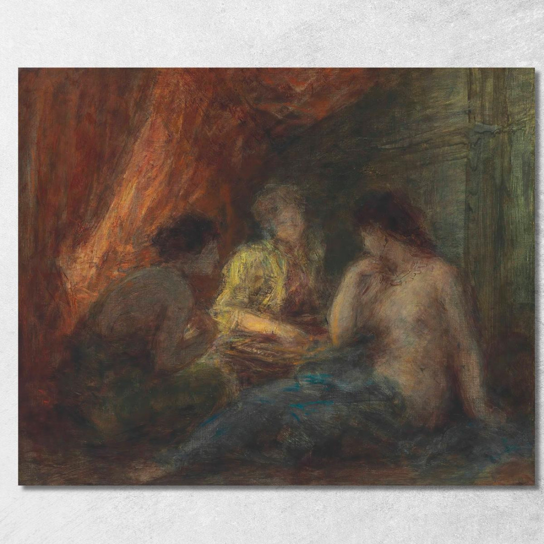 Il Gioco Henri Fantin-Latour hft43 quadro stampato su tela Il Gioco Henri Fantin-Latour hft43 quadro stampato su tela
