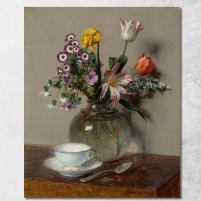 Natura Morta Con Una Tazza Di Caffè Henri Fantin-Latour hft59 quadro stampato su tela