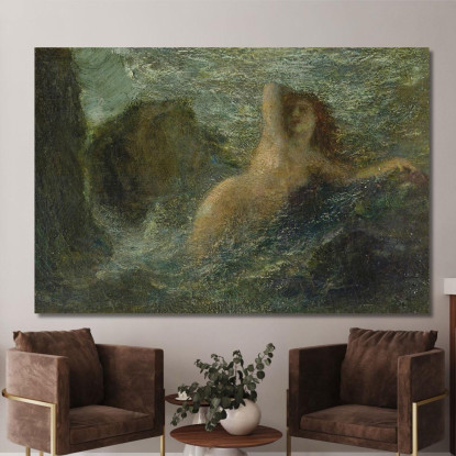 Ondine Gold La Ninfa Dell'Oro Del Mare Henri Fantin-Latour hft61 quadro stampato su tela