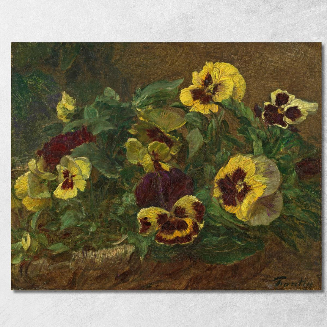 Viole Del Pensiero 2 Henri Fantin-Latour hft63 quadro stampato su tela Viole Del Pensiero 2 Henri Fantin-Latour hft63 quadro stampato su tela