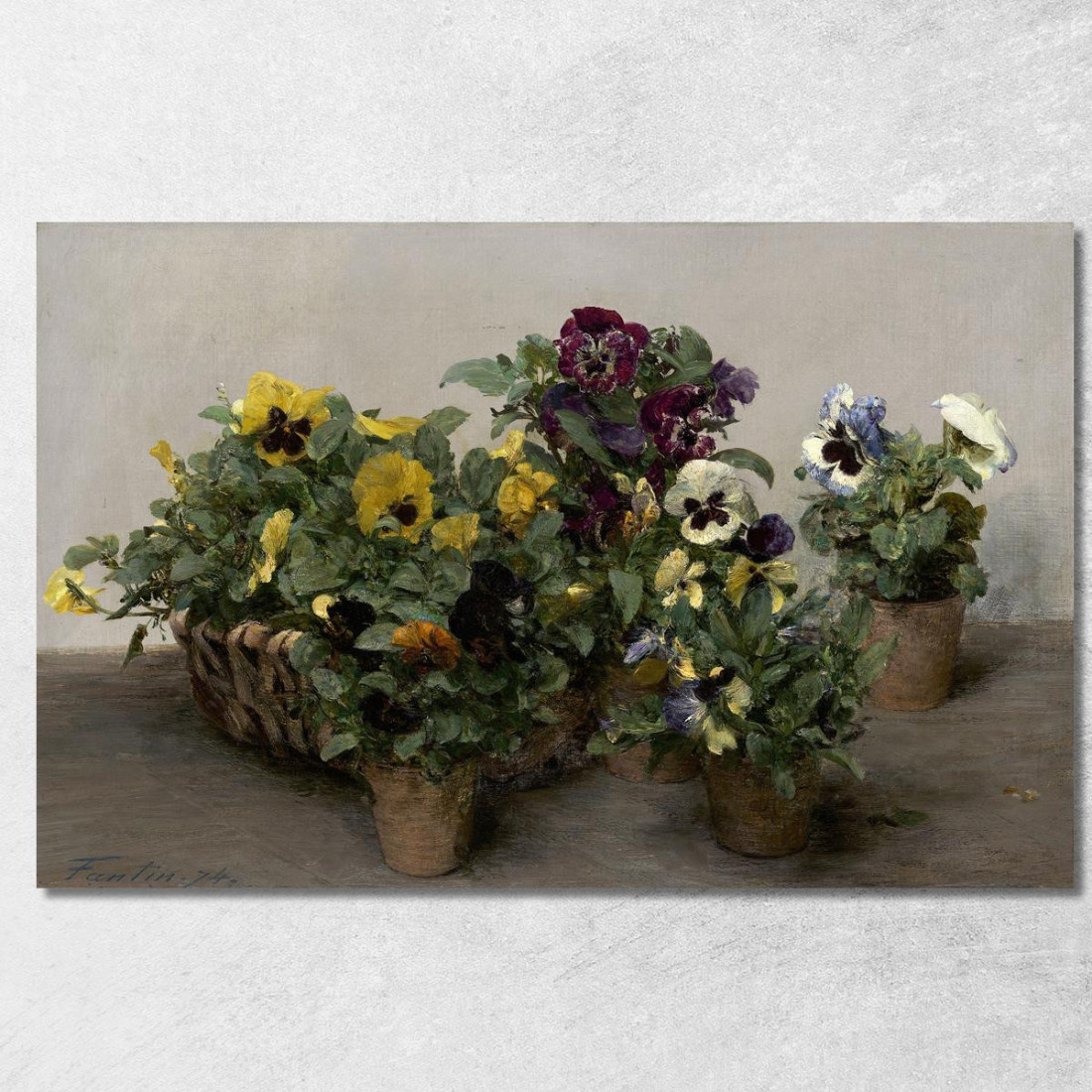 Viole Del Pensiero Henri Fantin-Latour hft64 quadro stampato su tela Viole Del Pensiero Henri Fantin-Latour hft64 quadro stampato su tela