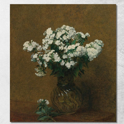 Flox Bianco In Un Vaso Henri Fantin-Latour hft66 quadro stampato su tela