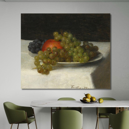 Mele E Uva Henri Fantin-Latour hft69 quadro stampato su tela