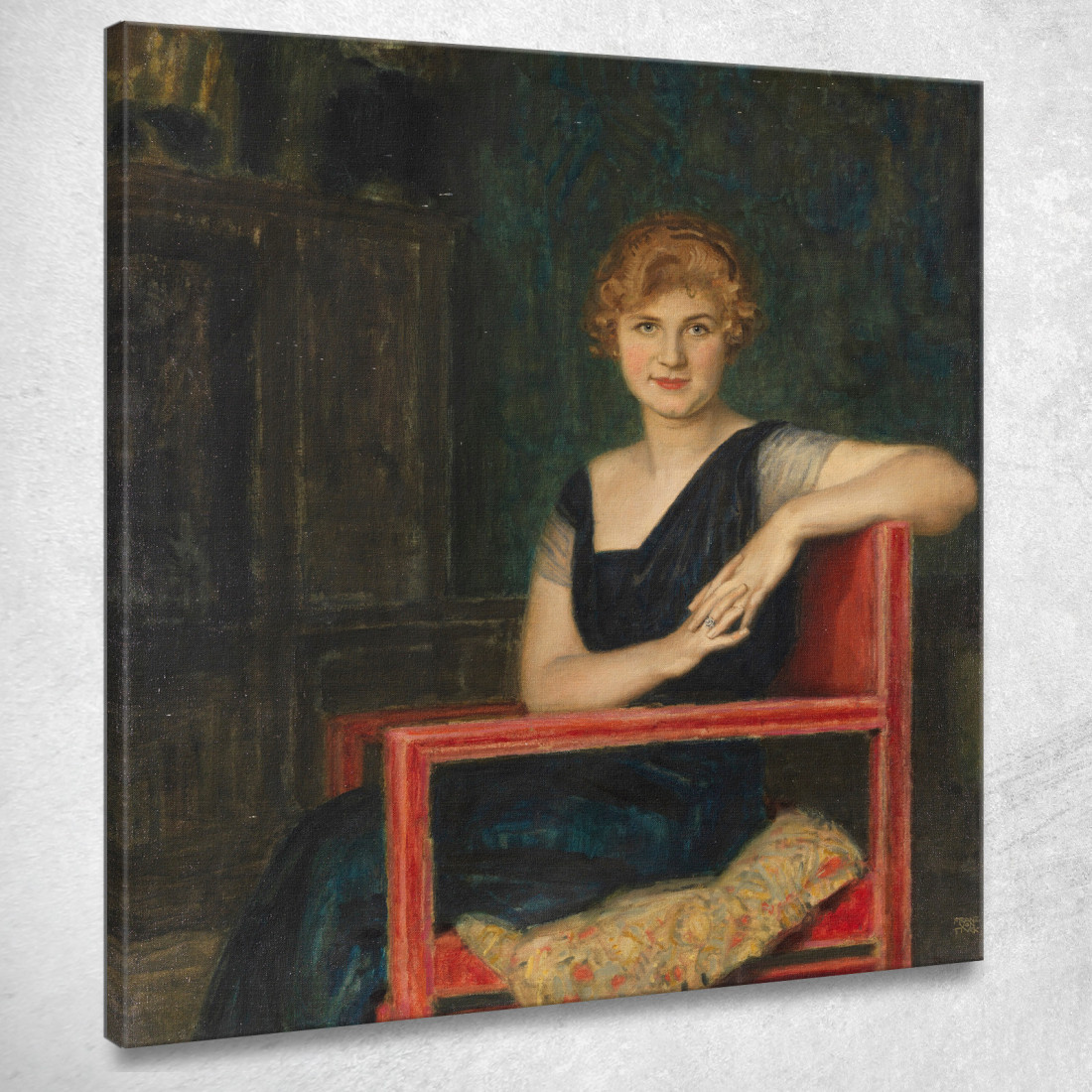 Ritratto Di Signora Franz von Stuck fvs13 quadro stampato su tela Ritratto Di Signora Franz von Stuck fvs13 quadro stampato su tela