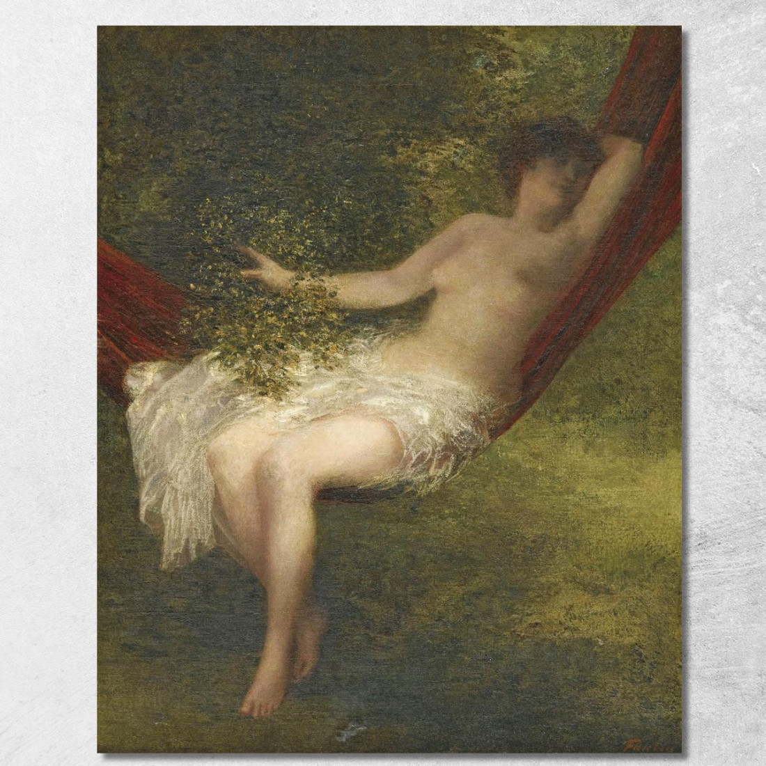 Sara La Bagnante Henri Fantin-Latour hft90 quadro stampato su tela Sara La Bagnante Henri Fantin-Latour hft90 quadro stampato su tela