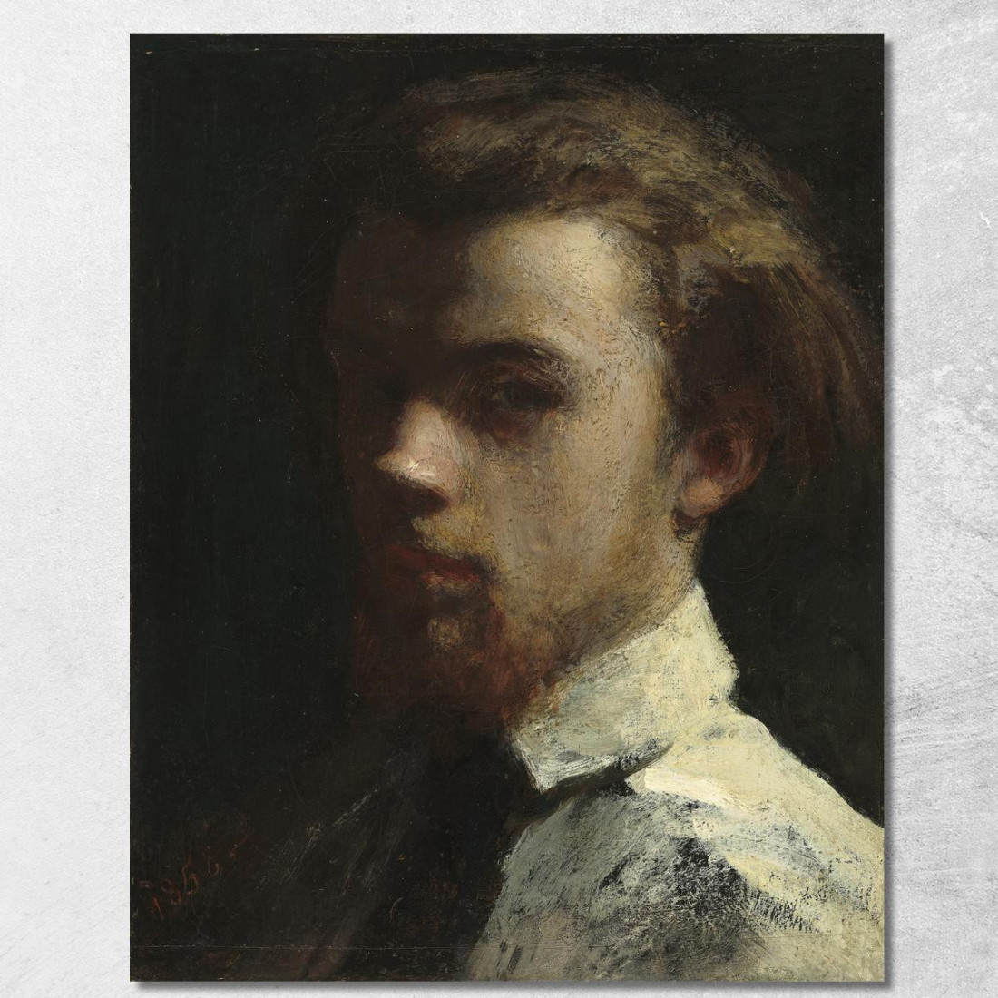 Autoritratto Henri Fantin-Latour hft95 quadro stampato su tela Autoritratto Henri Fantin-Latour hft95 quadro stampato su tela