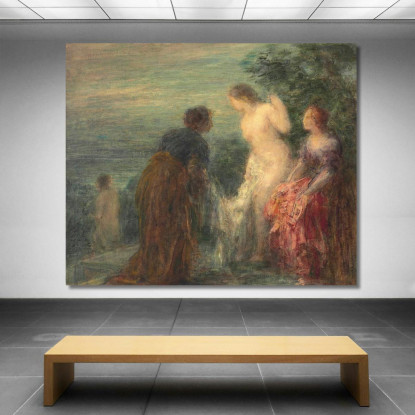 Uscita Bagno 2 Henri Fantin-Latour hft97 quadro stampato su tela