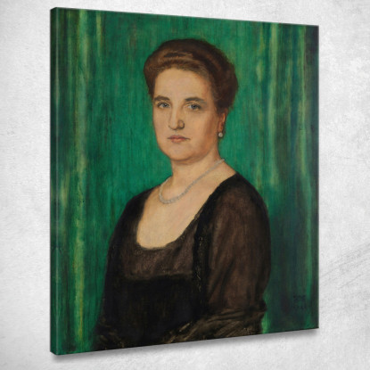 Ritratto Di Una Signora Martha Butzer Franz von Stuck fvs17 quadro stampato su tela