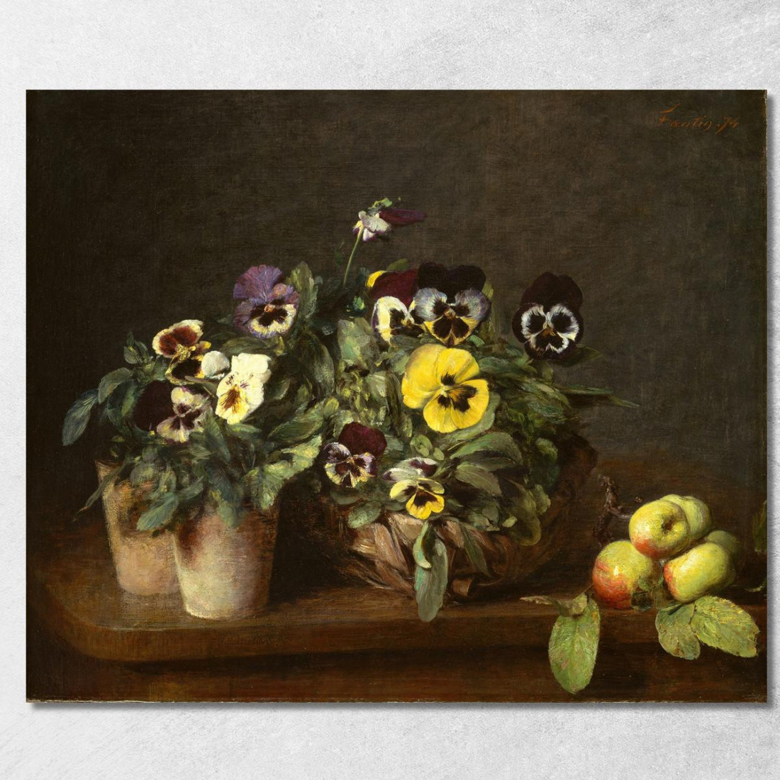 Natura Morta Con Viole Del Pensiero 2 Henri Fantin-Latour hft106 quadro stampato su tela Natura Morta Con Viole Del Pensiero 2 Henri Fantin-Latour hft106 quadro stampato su tela