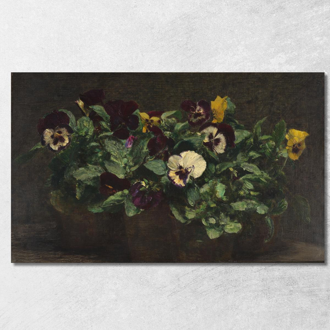 Natura Morta Con Viole Del Pensiero Henri Fantin-Latour hft107 quadro stampato su tela Natura Morta Con Viole Del Pensiero Henri Fantin-Latour hft107 quadro stampato su tela