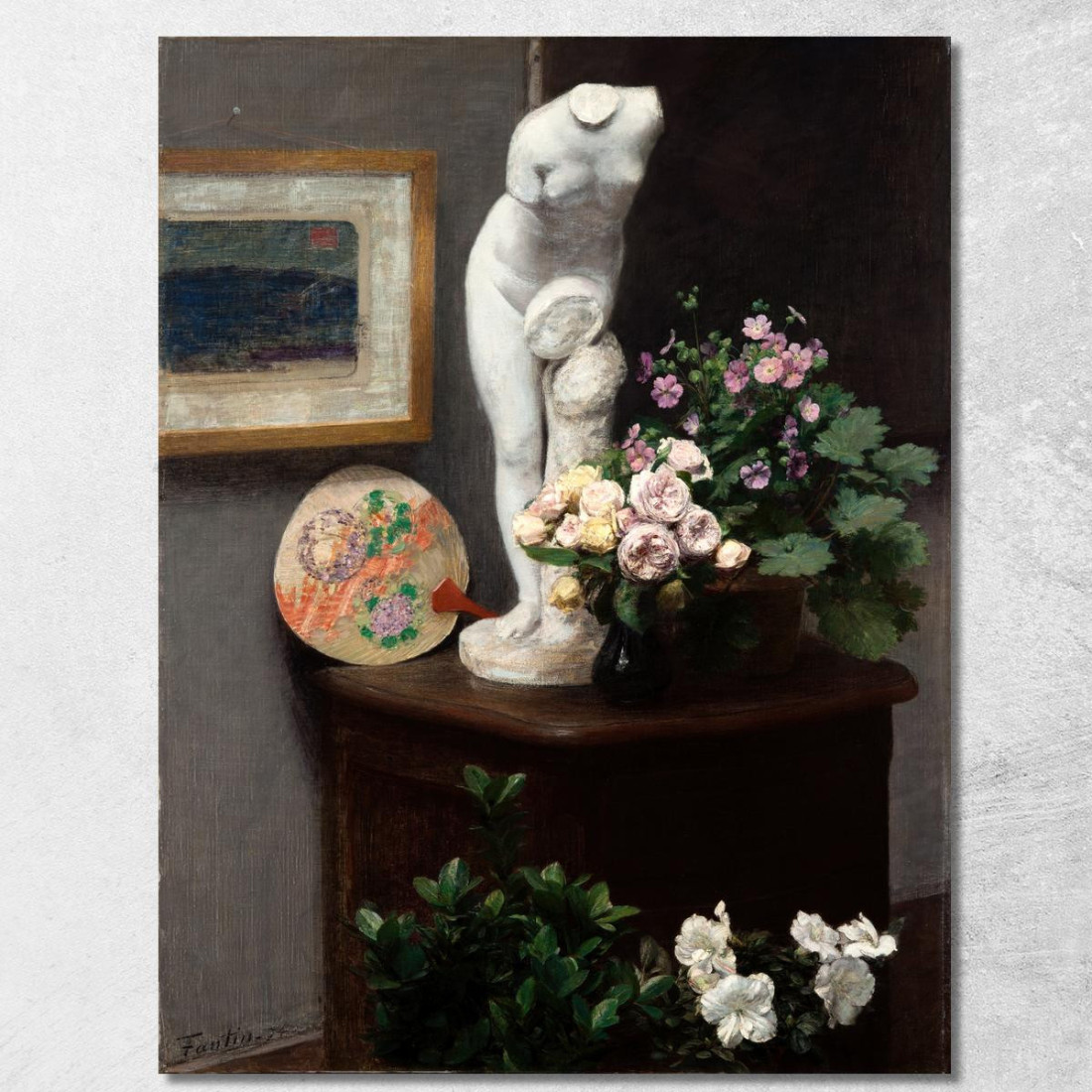 Natura Morta Con Torso E Fiori Henri Fantin-Latour hft109 quadro stampato su tela