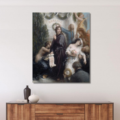 L'Omaggio Dell'Anniversario A Hector Berlioz Henri Fantin-Latour hft119 quadro stampato su tela