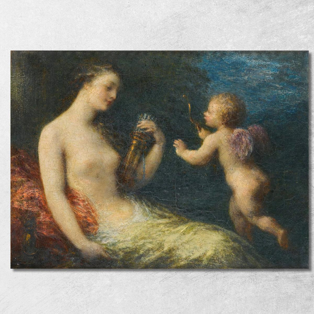 Venere E Cupido Henri Fantin-Latour hft131 quadro stampato su tela Venere E Cupido Henri Fantin-Latour hft131 quadro stampato su tela