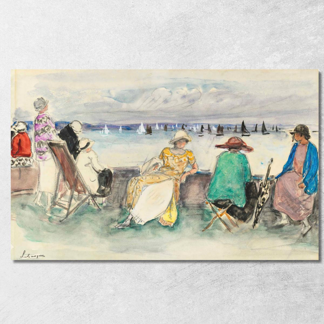 Donna Alle Regate Henri Lebasque hlb13 quadro stampato su tela Donna Alle Regate Henri Lebasque hlb13 quadro stampato su tela