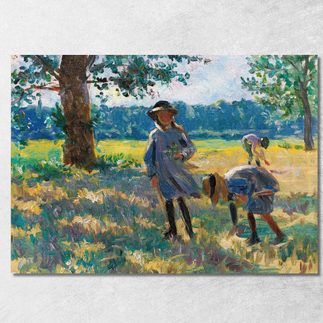 Raccogliere Fiori Henri Lebasque hlb23 quadro stampato su tela Raccogliere Fiori Henri Lebasque hlb23 quadro stampato su tela