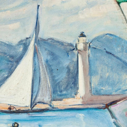 Il Porto Di Saint Tropez 2 Henri Lebasque hlb36 quadro stampato su tela