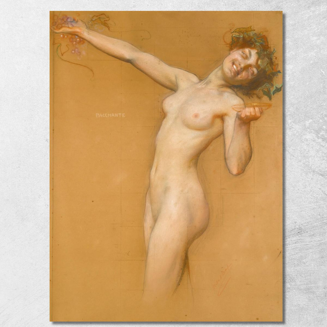 Studio Di Baccante Per Il Mattino D'Annata Herbert James Draper hjd5 quadro stampato su tela Studio Di Baccante Per Il Mattino D'Annata Herbert James Draper hjd5 quadro stampato su tela