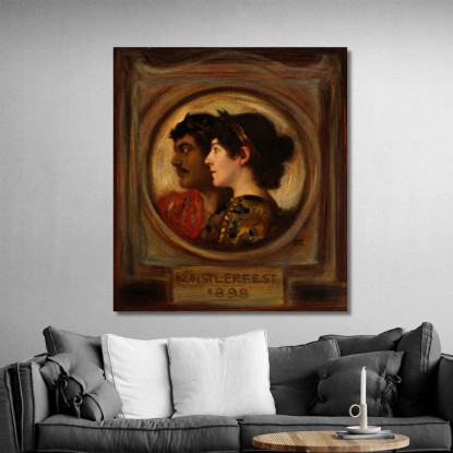 Festival Degli Artisti Franz E Mary Stuck Franz von Stuck fvs32 quadro stampato su tela
