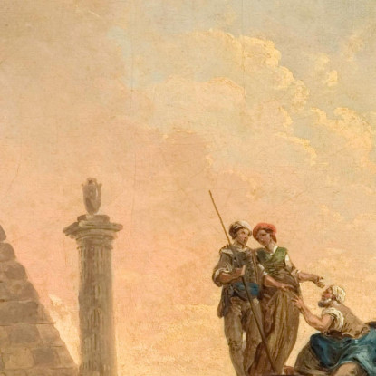 Rovine Romane Hubert Robert hrb85 quadro stampato su tela